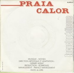 [Pochette de Praia calor (Rod ANTONY) - verso]