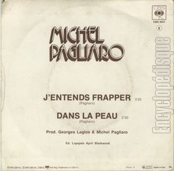 [Pochette de J’entends frapper / Dans la peau (Michel PAGLIARO) - verso]