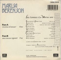 [Pochette de Victime d’amour (Marisa BERENSON) - verso]