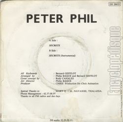 [Pochette de Secrets (Peter PHIL) - verso]