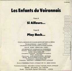 [Pochette de Si ailleurs… (Les ENFANTS DU VOIRONNAIS) - verso]