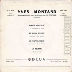 [Pochette de Grands boulevards (Yves MONTAND) - verso]