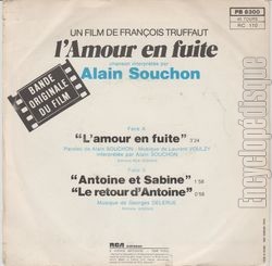 [Pochette de L’amour en fuite (B.O.F.  Films ) - verso]