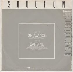 [Pochette de On avance / Sardine (Alain SOUCHON) - verso]