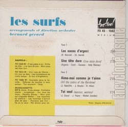 [Pochette de Les noces d’argent (Les SURFS) - verso]