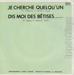 [Pochette de Je cherche quelqu’un (Jacqueline TAIEB) - verso]