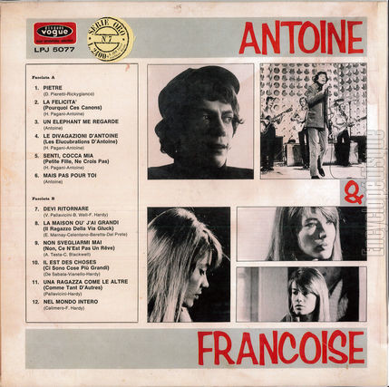 [Pochette de Antoine & Franoise (COMPILATION) - verso]