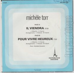 [Pochette de Il viendra (Michle TORR) - verso]