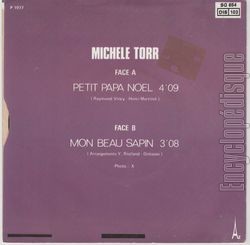 [Pochette de Petit papa Nol (Michle TORR) - verso]