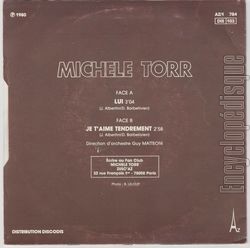 [Pochette de Lui (Michle TORR) - verso]