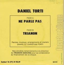 [Pochette de Ne parle pas (Daniel TORTI) - verso]