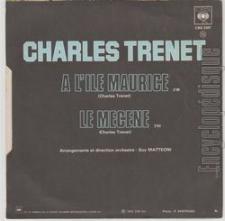 [Pochette de  l’ile Maurice (Charles TRENET) - verso]