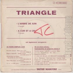 [Pochette de L’arbre de juin (TRIANGLE) - verso]