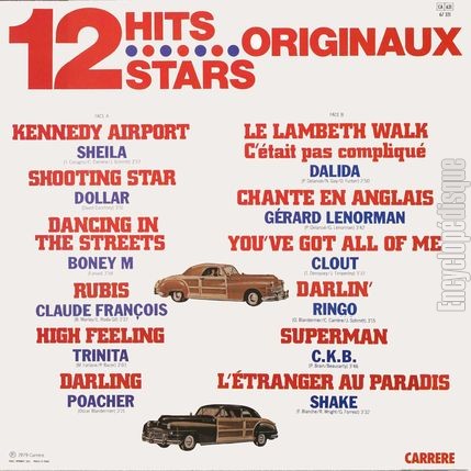 [Pochette de 12 hits 12 stars (COMPILATION) - verso]