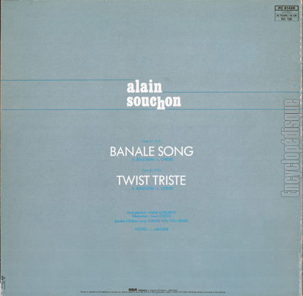 [Pochette de Banale song (Alain SOUCHON) - verso]