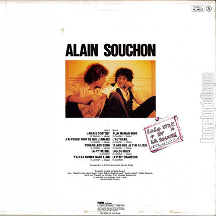 [Pochette de Jamais content (Alain SOUCHON) - verso]