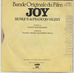 [Pochette de Joy (B.O.F.  Films ) - verso]