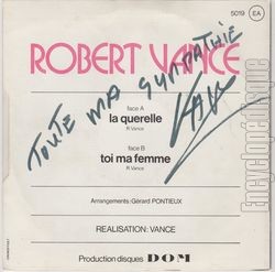 [Pochette de La querelle (Robert VANCE) - verso]