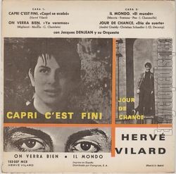 [Pochette de Capri c’est fini (Herv VILARD) - verso]