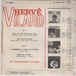 [Pochette de Jolie ou pas jolie (Petite fille) (Herv VILARD) - verso]