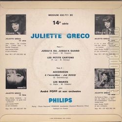 [Pochette de Jusqu’ o, jusqu’ quand (Juliette GRCO) - verso]