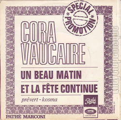 [Pochette de Un beau matin / Et la fte continue (Cora VAUCAIRE) - verso]