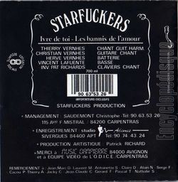 [Pochette de Ivre de toi / Les bannis de l’amour (STARFUCKERS) - verso]