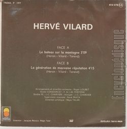 [Pochette de Le bateau sur la montagne (Herv VILARD) - verso]