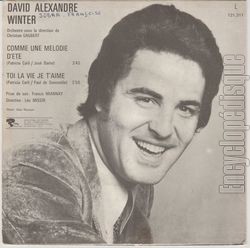 [Pochette de Comme une mlodie d’t (David Alexandre WINTER) - verso]