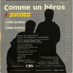 [Pochette de Comme un hros (SHINE) - verso]