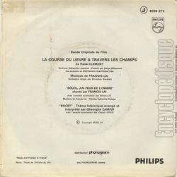 [Pochette de La Course du livre  travers les champs (B.O.F.  Films ) - verso]