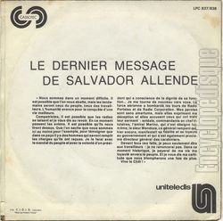 [Pochette de Venceremos-Solidarit Chili (DOCUMENT) - verso]