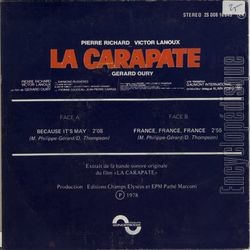 [Pochette de La carapate (B.O.F.  Films ) - verso]