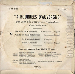 [Pochette de 4 bourres d’Auvergne (Jean SGUREL) - verso]