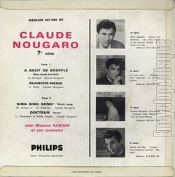 [Pochette de Sing Sing song (Claude NOUGARO) - verso]