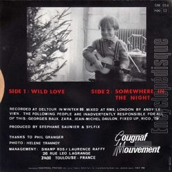 [Pochette de The BOYS SCOUTS -  Wild love !  (Les ANGLOPHILES) - verso]