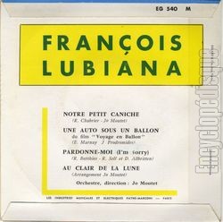 [Pochette de Notre petit caniche (Franois LUBIANA) - verso]