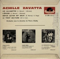 [Pochette de Les allumettes (Achille ZAVATTA) - verso]