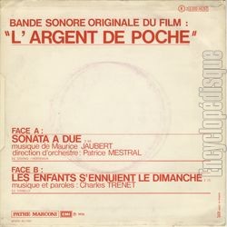 [Pochette de L’argent de poche (B.O.F.  Films ) - verso]