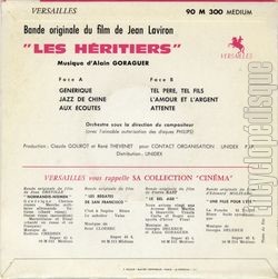 [Pochette de Les Hritiers (B.O.F.  Films ) - verso]