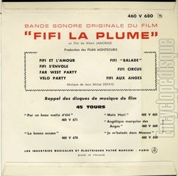 [Pochette de Fifi la plume (B.O.F.  Films ) - verso]