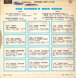 [Pochette de It’s five o’clock (The COMBO’S MEN SHOW) - verso]