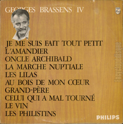 [Pochette de Je m’suis fait tout p’tit, L’amandier, Le vin… - 4 (Georges BRASSENS)]