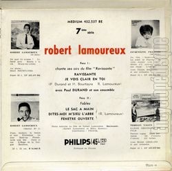 [Pochette de Ravissante (Robert LAMOUREUX) - verso]