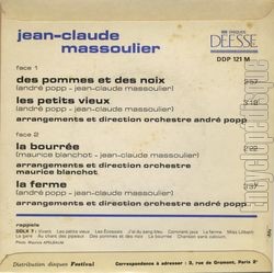 [Pochette de Des pommes et des noix (Jean-Claude MASSOULIER) - verso]