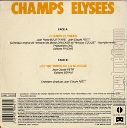 [Pochette de Champs-lyses (T.V. (Tlvision)) - verso]