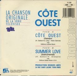 [Pochette de Cte Ouest (T.V. (Tlvision)) - verso]