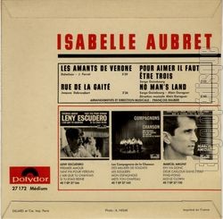 [Pochette de Rue de la Gait (Isabelle AUBRET) - verso]