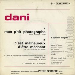 [Pochette de C’est malheureux d’tre mchant (DANI) - verso]