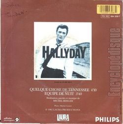 [Pochette de Quelque chose de Tennessee (Johnny HALLYDAY) - verso]